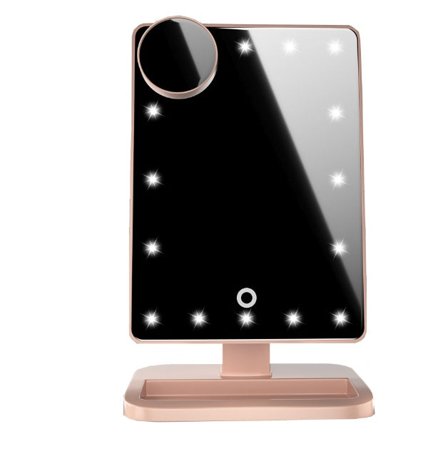 Touch screen makeup mirror with 20 LED light from bloomritual store