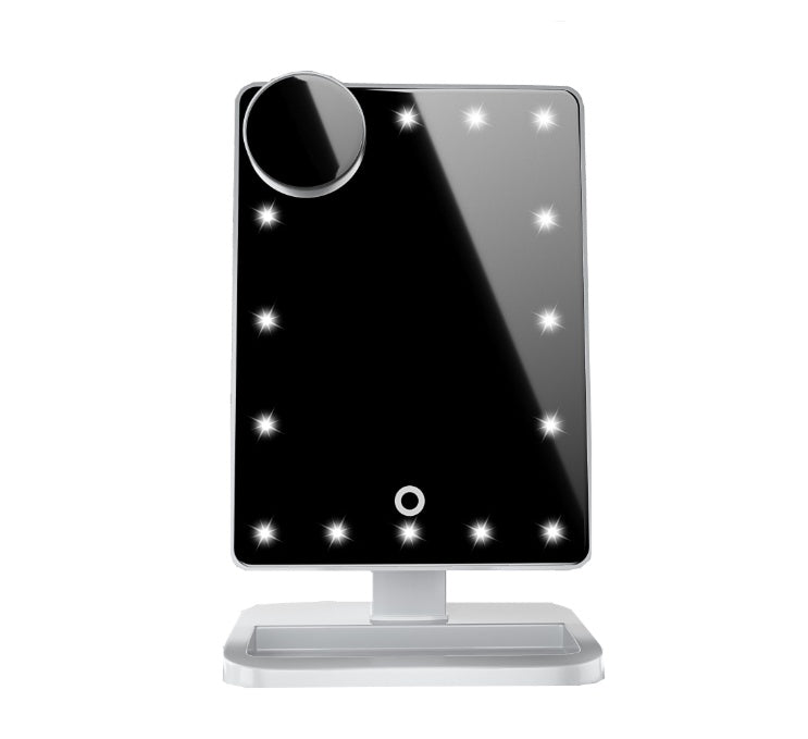 Touch screen makeup mirror with 20 LED light from bloomritual store