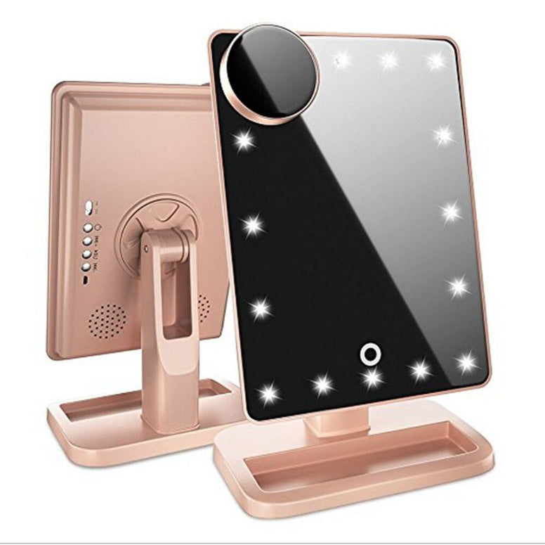 Touch screen makeup mirror with 20 LED light from bloomritual store