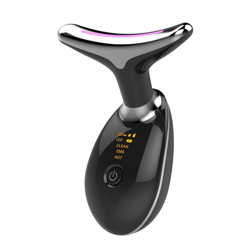EMS neck lifting and tightening massager from Bloomritual Store, featuring LED, clean, and heat functions.