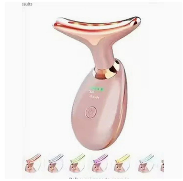 EMS neck lifting and tightening device in rose gold for skin rejuvenation from BloomRitual Store.